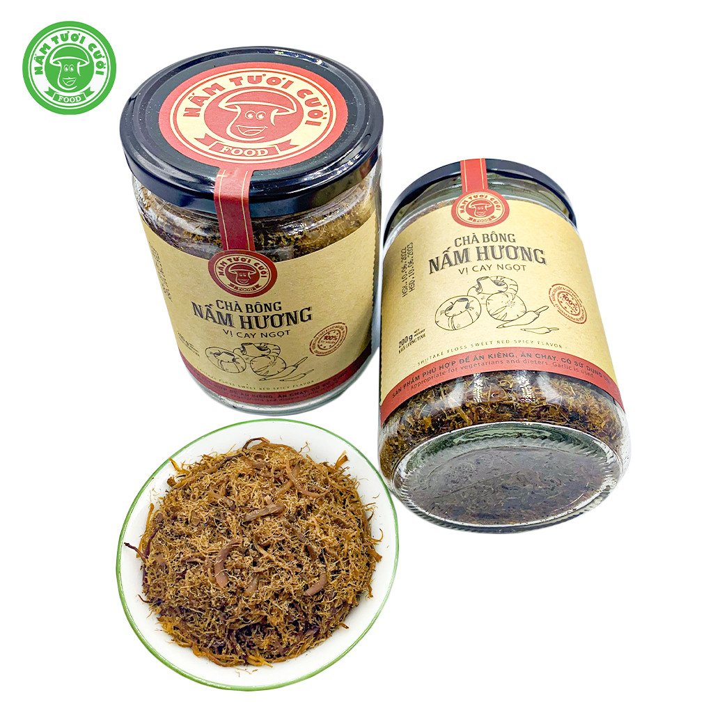 Chà bông nấm hương vị cay ngọt hũ 100g